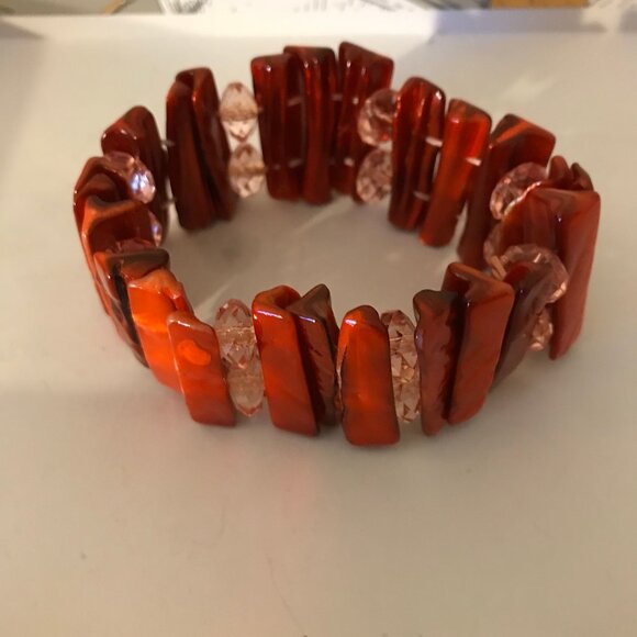 WIde Stretch Fall Bracelet Big , Bold, Trendy design. chunky - Picture 1 of 2